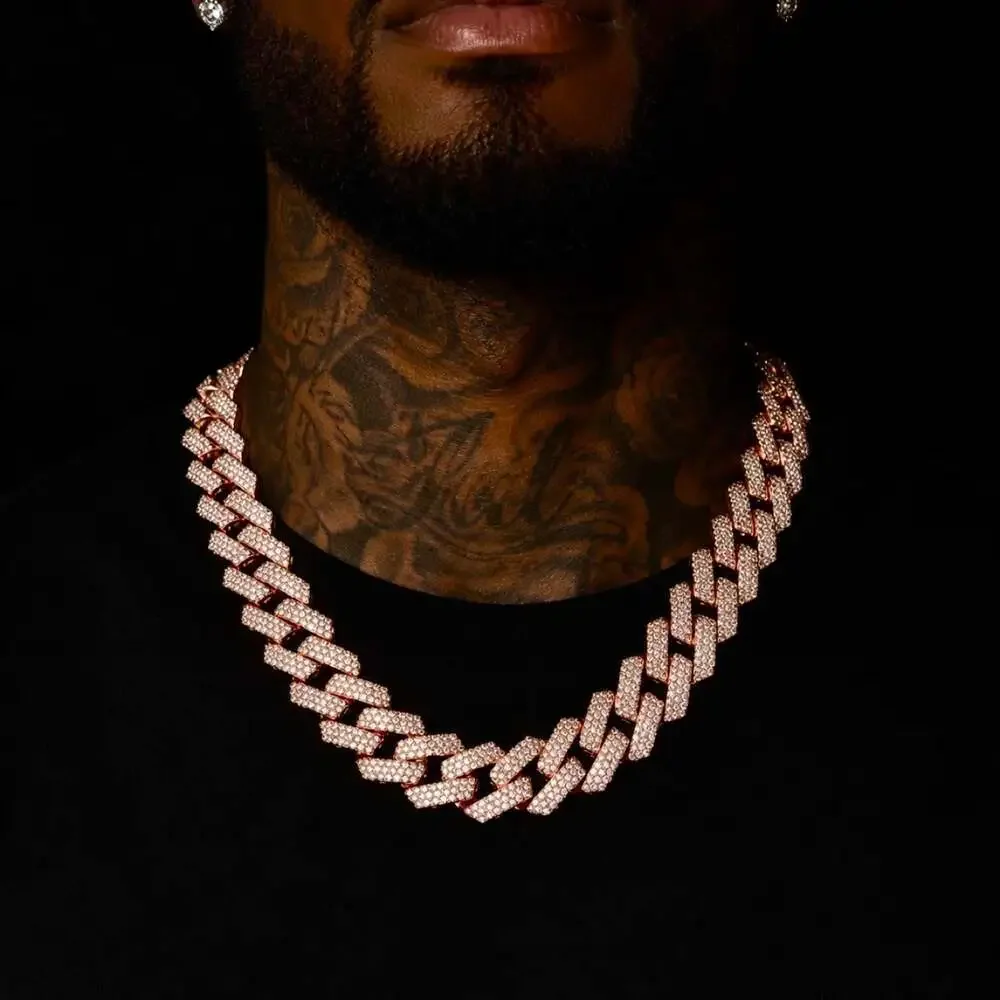 Rose Gold Diamond Cuban Link 3 Cca